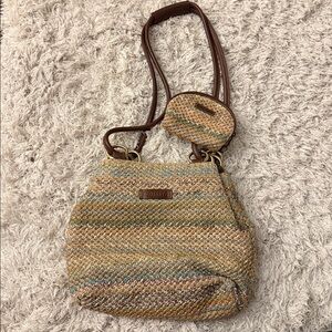 Rosetti Woven Shoulder Bag with Matching Coin Purse
